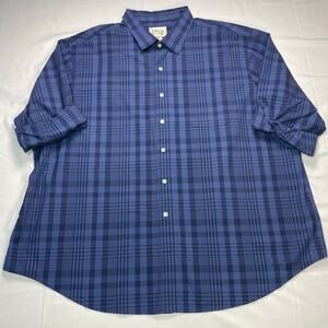True Nation Men Roll Tab Long Sleeve Button Up Casual Plaid Dress Shirt Size 3XL